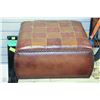 Image 1 : LEATHER PATCH WORK FOOT STOOL