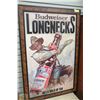 Image 1 : BUDWEISER LONGNECKS FRAMED POSTER