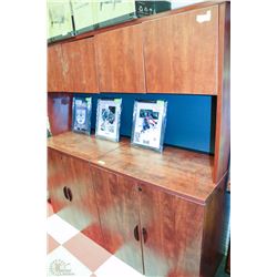 4 DOOR HUTCH SOLD W/ 2 DOOR CABINETS