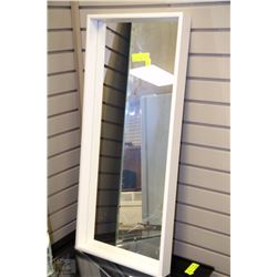 WHITE WALL MIRROR - 1'3"W  X 2'9.5"L