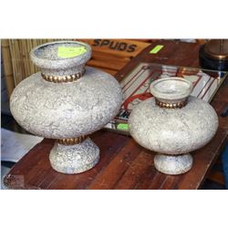PAIR OF CRACKLE STYLE VASES