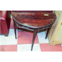 HALF MOON HALL TABLE 30"X15"X27"H