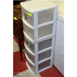 STERLITE 5 DRAWER STORAGE BIN