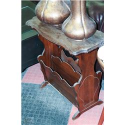 VINTAGE WALNUT MAGAZINE TABLE