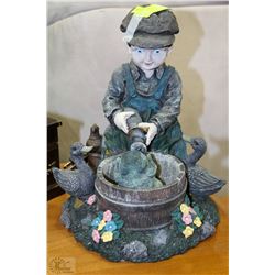 ELECTRICAL BOY WATER FOUNTAIN W/DUCKS &