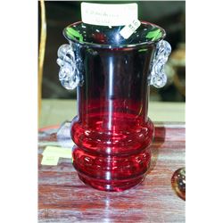 CRANBERRY GLASS VASE