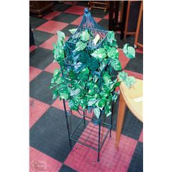 METAL PLANT STAND WITH ARTIFICIAL PLANT