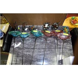 SET OF 6 GARDEN BIRD FEEDERS