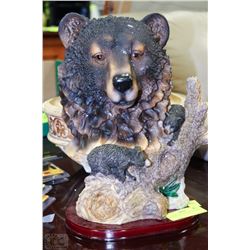 BEAR HEAD SCULPTURE  FIGURINE