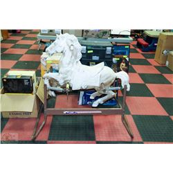 LARGE VINTAGE HEDSTROM SPRING HORSE 39"H