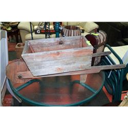 39" X 14.5" HANDMADE VINTAGE ESTATE WOOD WHEEL