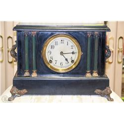 ANTIQUE FORESTVILLE CHIME WIND UP MANTLE CLOCK