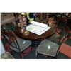 Image 1 : ROUND METAL BASE KITCHEN TABLE WITH 4 SIDECHAIRS