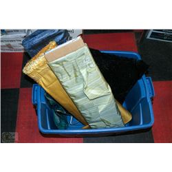 TOTE WITH BOLTS OF FABRIC