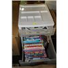 Image 1 : PLASTIC STORAGE CONTAINER WITH CHILDRENS DVD'S