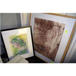 TWO ASSORTED FRAMED PICTURES