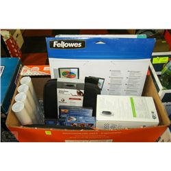BOX OF OFFICE SUPPLIES