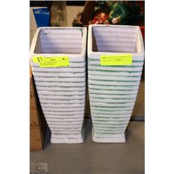 SET OF 2 GREENLEAF PLANTERS/VASES