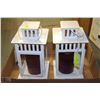 Image 1 : PAIR OF WHITE CANDLE LANTERNS