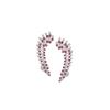 Image 1 : 4.03 TCW 18K GOLD WHITE DIAMOND &RUBY CUFF EARRING GOLD & SILVER