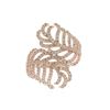 Image 2 : 0.89 TCW 14K GOLD DIAMOND LEAF SHAPE RING