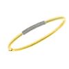 Image 1 : 0.78 18KGOLD DIAMOND DESIGNER OVAL BANGLE - STUDDED