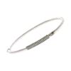 Image 2 : 0.78 18KGOLD DIAMOND DESIGNER OVAL BANGLE - STUDDED