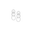 Image 1 : 1.45 TCW 14K GOLD WHITE DIAMOND LINK CHAIN EARRING