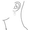 Image 2 : 1.45 TCW 14K GOLD WHITE DIAMOND LINK CHAIN EARRING