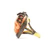 Image 4 : 39.93 TCW SKULL CORAL SHAPE & DIAMOND RING  GOLD & SILVER