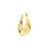 Image 3 : 2.93 TCW 18K GOLD WHITE DIAMOND & RUBY DESIGNER EARRING