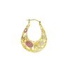 Image 4 : 2.93 TCW 18K GOLD WHITE DIAMOND & RUBY DESIGNER EARRING