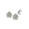 Image 1 : 5.01 TCW 18K GOLD WHITE DIAMOND FLOWER EARRING