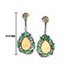 Image 1 : 17.22 TCW OPAL , Emerald & DIAMOND EARRING 18K GOLD & SILVER