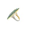 Image 3 : 9.58 TCW EMERALD OVAL RING 14K GOLD & SILVER