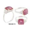 Image 1 : 4.57 TCW 14K WHITE GOLD TOURMALINE & DIAMOND RING