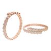 Image 1 : 7.24 TCW 18K GOLD  WHITE DIAMOND & TOURMALINE SERPENT BANGLE