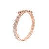 Image 3 : 7.24 TCW 18K GOLD  WHITE DIAMOND & TOURMALINE SERPENT BANGLE
