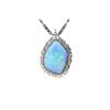 Image 2 : 43.01 TCW 18K GOLD DIAMOND & OPAL NECKLACE