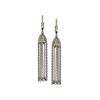 Image 1 : 2.08 TCW 14K GOLD FANCY DIAMOND TASSEL EARRING