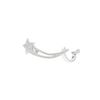 Image 2 : 1.06 TCW 14K GOLD WHITE DIAMOND STAR CUFF EARRING