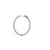 Image 2 : 1.91 TCW 14K GOLD WHITE DIAMOND OVAL HOOP EARRING