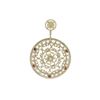 Image 2 : 3.90 TCW 18K GOLD MAMMOTH , RUBY & DIAMOND ROUND EARRING