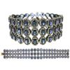 Image 1 : 49.60 TCW BLUE SAPPHIRE  & DIAMOND BRACELET 14K  GOLD & SILVER