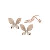 Image 1 : 0.72 TCW 14K GOLD DIAMOND BUTTERFLY STUD EARRING