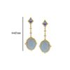 Image 1 : 23.28 TCW 18K GOLD OPAL, Tanzanite & WHITE DIAMOND EARRING 18K GOLD