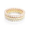 Image 2 : 3.63 TCW 14K GOLD DIAMOND STACK B & RINGS ( SET OF 3 )14K Multi Colored GOLD