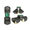 Image 1 : 9.82 TCW EMERALD & DIAMOND KNUCKLE RING 18K  GOLD & SILVER