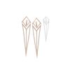 Image 1 : 0.88 TCW 14K GOLD DIAMOND LONG TRIANGLE EARRING