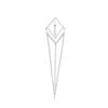 Image 2 : 0.88 TCW 14K GOLD DIAMOND LONG TRIANGLE EARRING